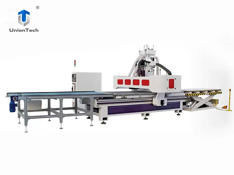 Woodworking 1325 Auto Nesting Cnc Router Machine 4 X 8ft Vacuum Bed 9kw Wood Automatic Multi-spindles Head 3d Ua 4020 Cnc