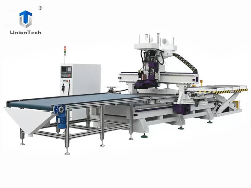 Woodworking 1325 Auto Nesting Cnc Router Machine 4 X 8ft Vacuum Bed 9kw Wood Automatic Multi-spindles Head 3d Ua 4020 Cnc