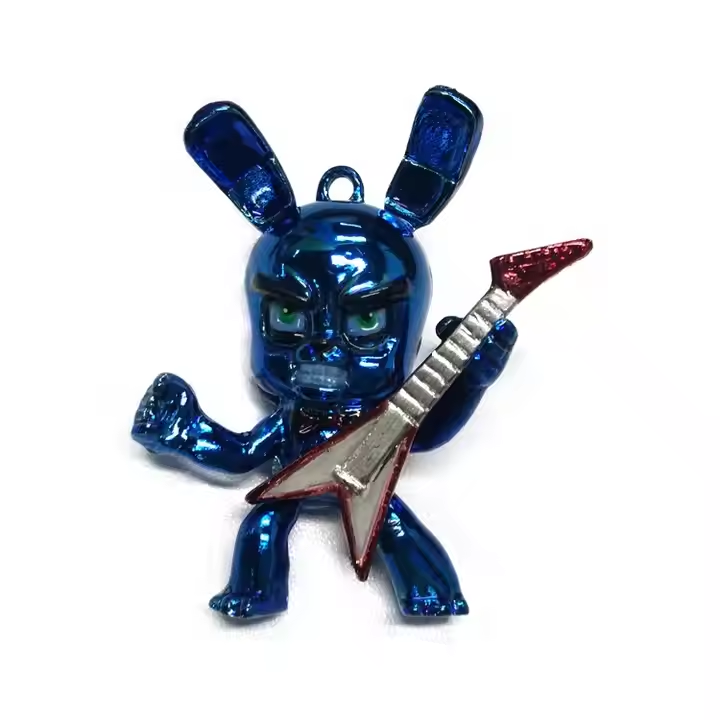 Custom Plastic 3D Mini Gold Chrome Plating Electroplated Figure Keychains Make Your Own Anime Action Model Toy Figures