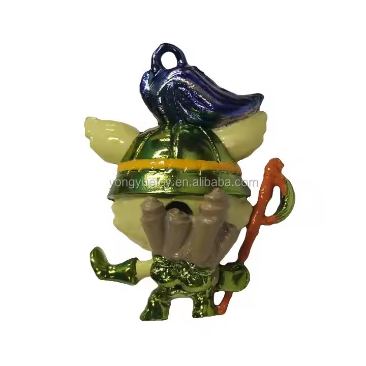 Custom Plastic 3D Mini Gold Chrome Plating Electroplated Figure Keychains Make Your Own Anime Action Model Toy Figures