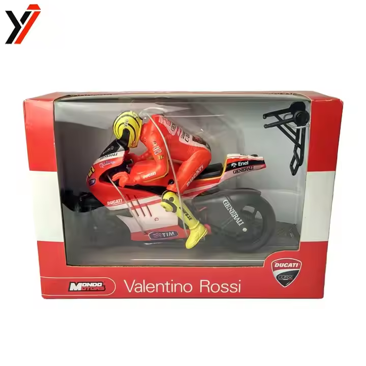 Custom Diecast Toy Vehicles Manufacturer Plastic Motorcyclist Figure Competitions Game Motorcycle and Figurine Model Toy