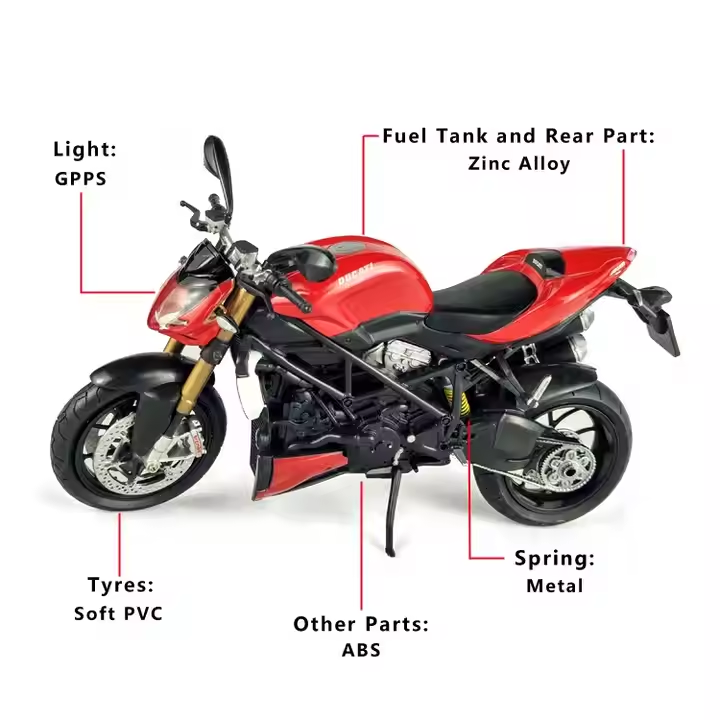 Custom Diecast Toy Vehicles Manufacturer Plastic Motorcyclist Figure Competitions Game Motorcycle and Figurine Model Toy