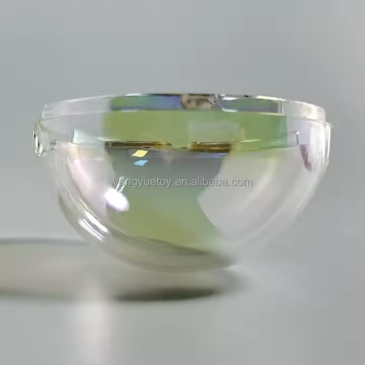 Custom Iridescent Plastic Rainbow Crystal Popcorn Bowl 3D Amusement Park Cinema Movie Theater Popcorn Bucket Container