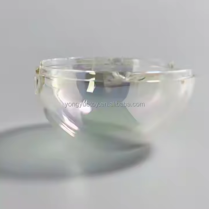 Custom Iridescent Plastic Rainbow Crystal Popcorn Bowl 3D Amusement Park Cinema Movie Theater Popcorn Bucket Container