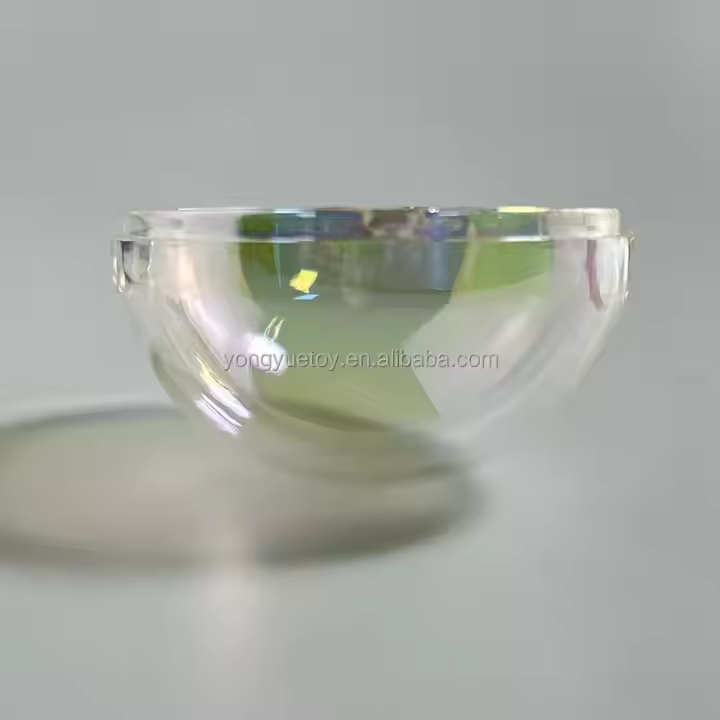 Custom Iridescent Plastic Rainbow Crystal Popcorn Bowl 3D Amusement Park Cinema Movie Theater Popcorn Bucket Container