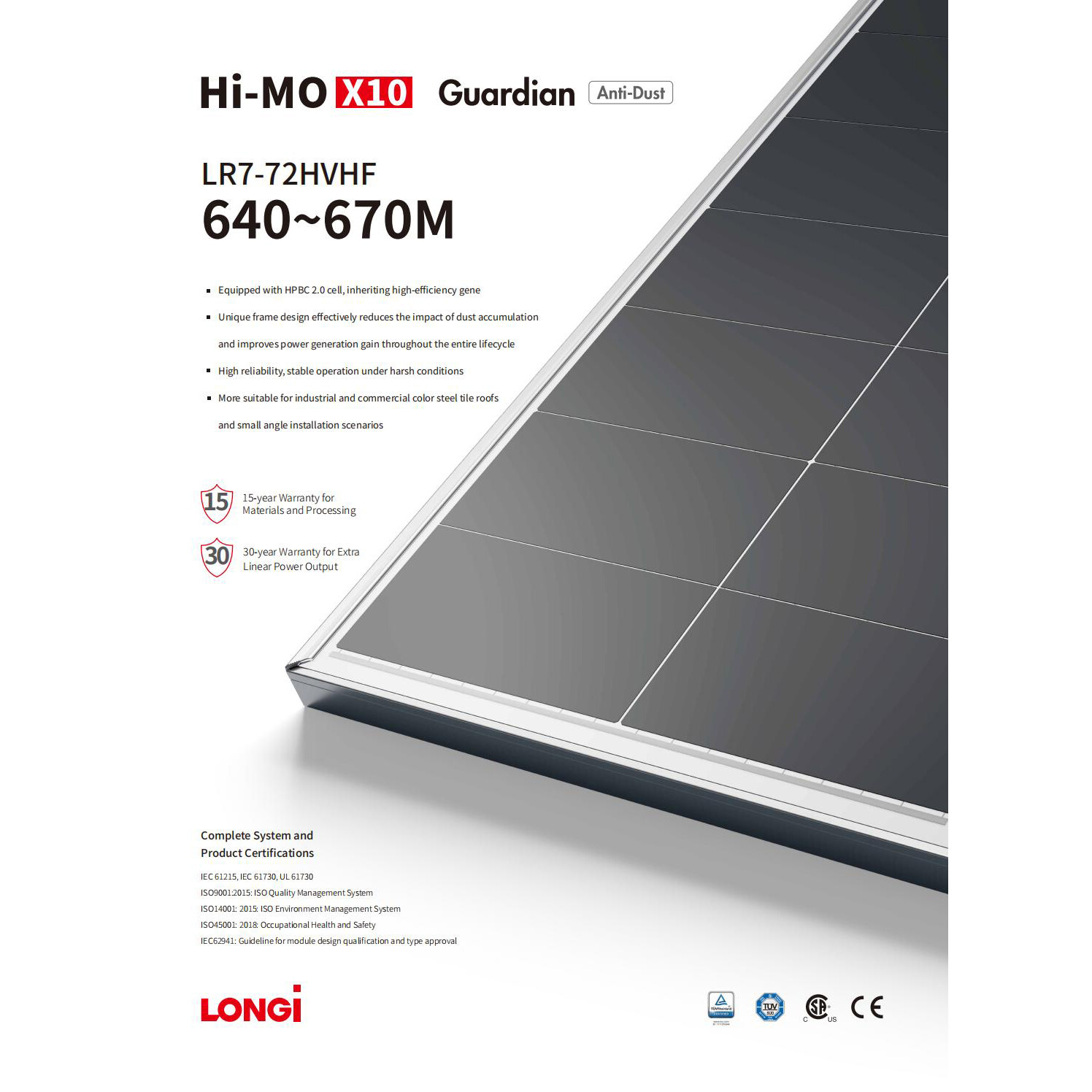 Longi Solar LR7-72HVHF 640-670M