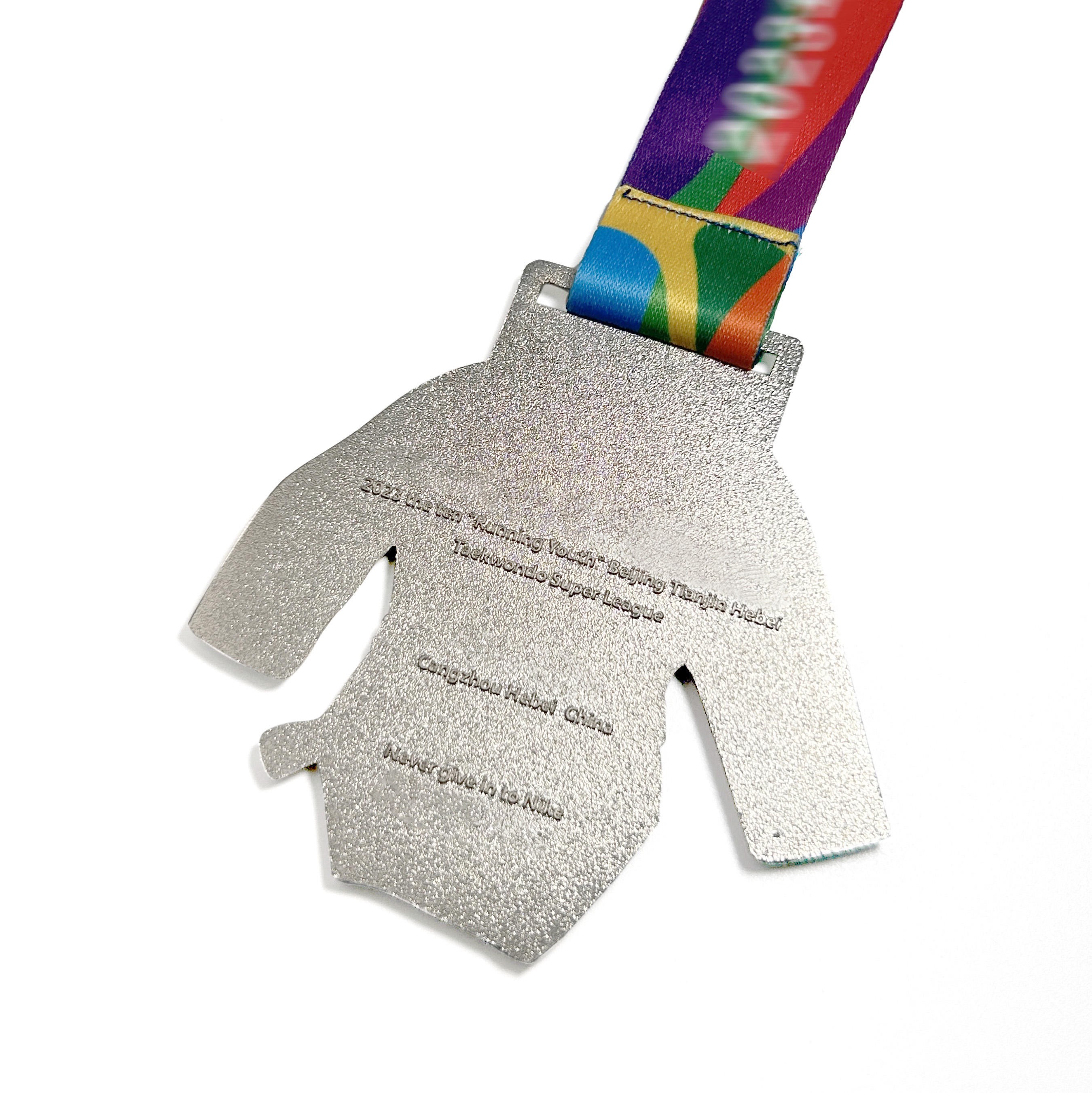 Manufacturer Custom 3D Silver Blank Metal Sport Medal Kung Fu Karate Taekwondo Medals With Ribbon