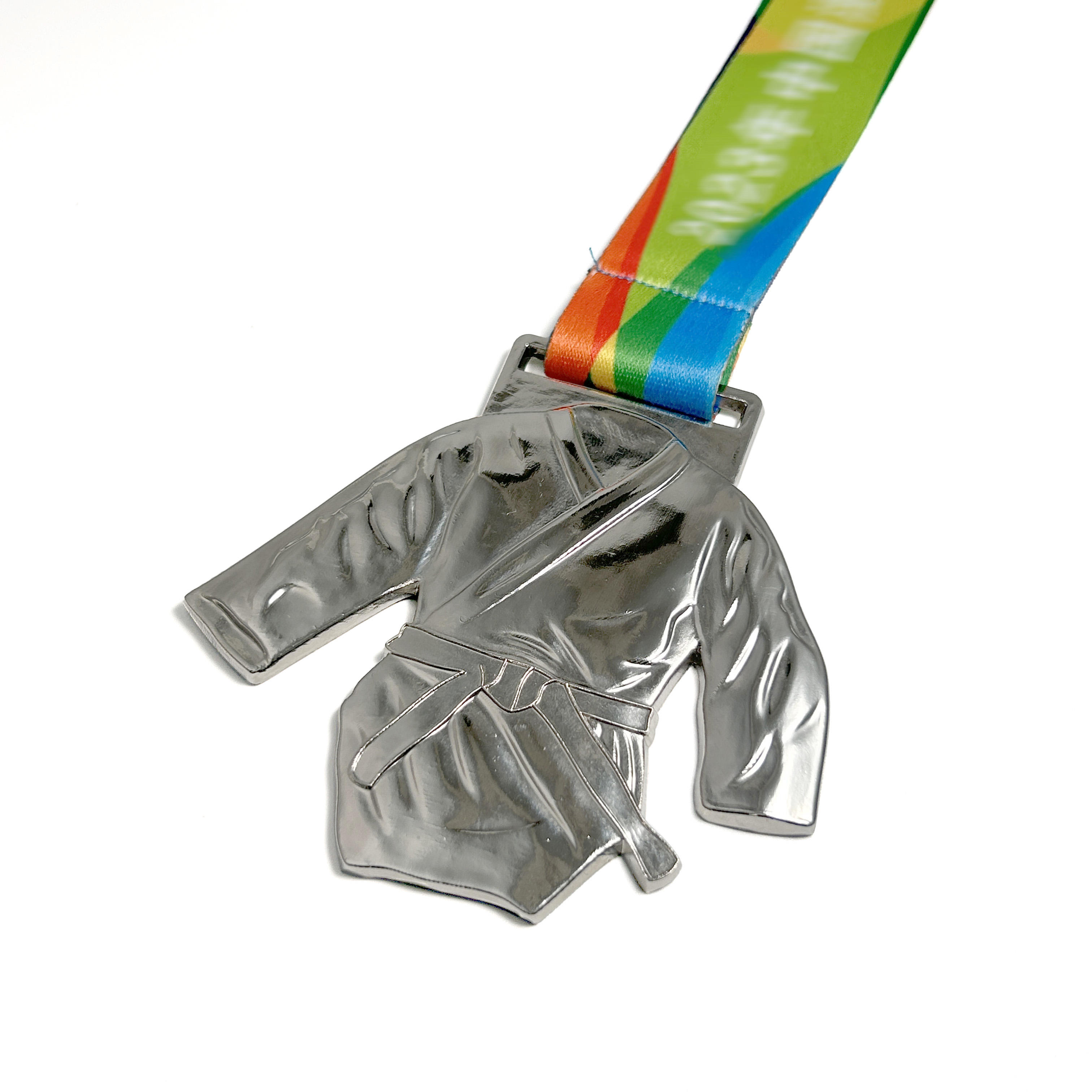 Manufacturer Custom 3D Silver Blank Metal Sport Medal Kung Fu Karate Taekwondo Medals With Ribbon