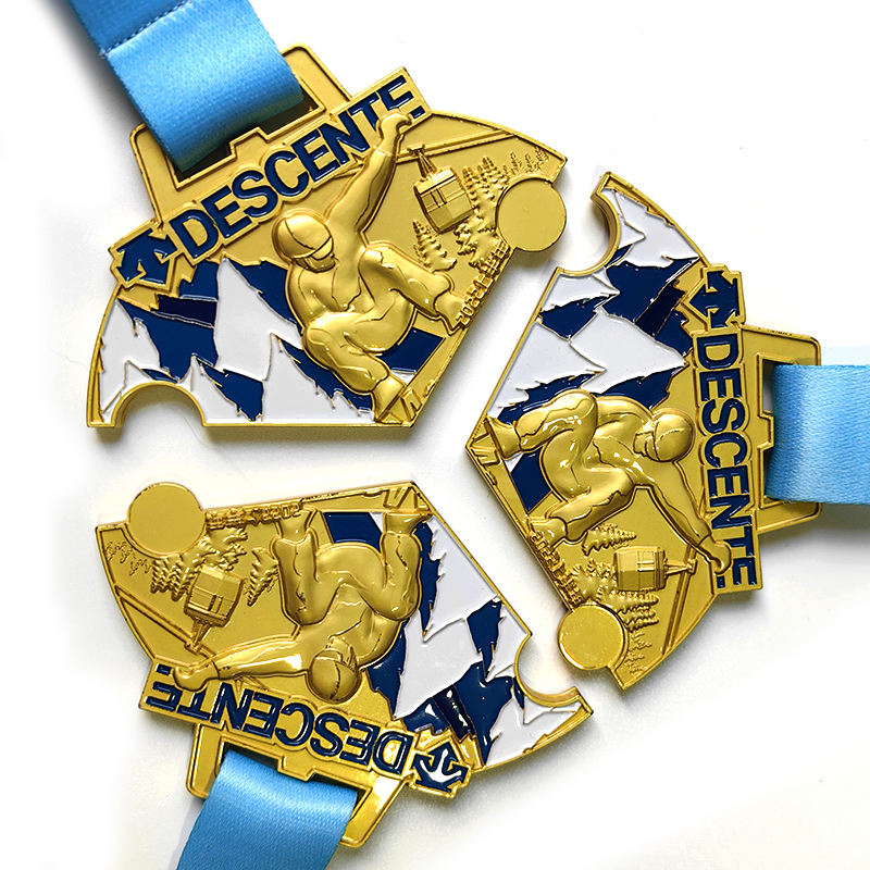 Manufacturer Professional Metal Medal to Customize 3d Soft Hard Enamel Puzzle Medals for Sports Race