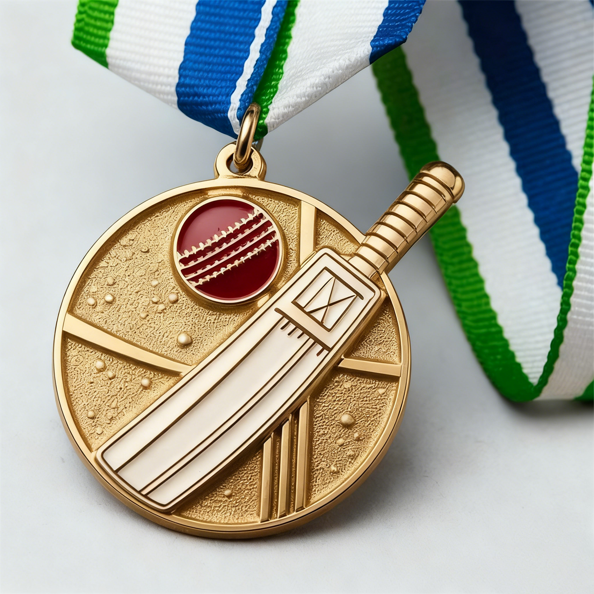Customized soft and hard enamel cricket club competition trophies and medals
