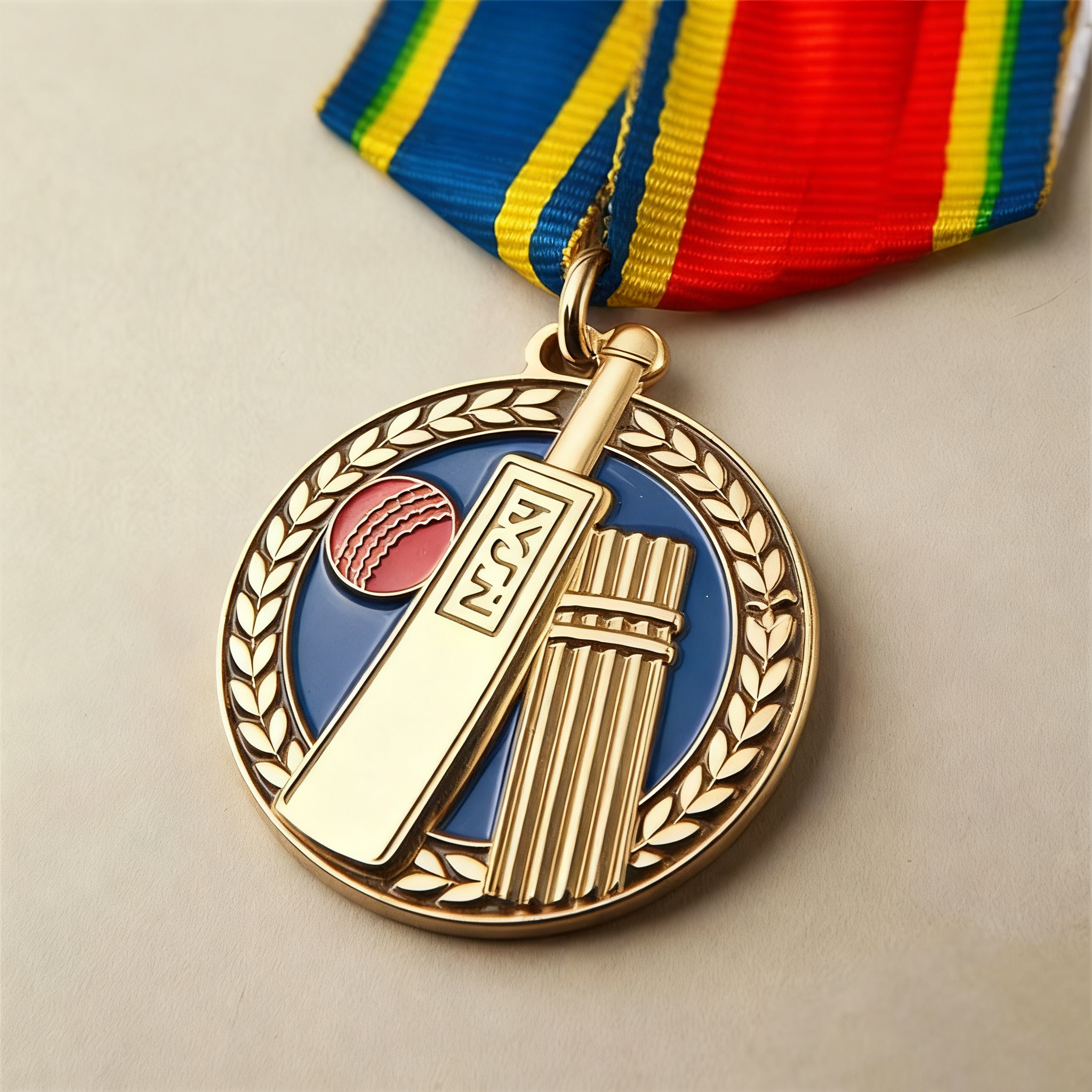 Customized soft and hard enamel cricket club competition trophies and medals