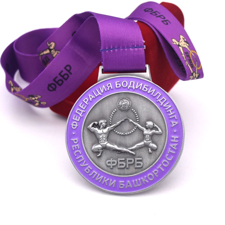 Factory Customized Gold Silver 3D Russian Bodybuilding Competition Medal Weightlifting Competition Awards for Sports Events