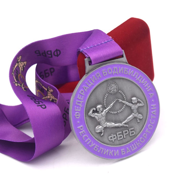 Factory Customized Gold Silver 3D Russian Bodybuilding Competition Medal Weightlifting Competition Awards for Sports Events