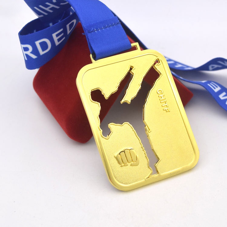 High Quality Factory Gold CHITF Cup Korea Taekwondo Medallion Fighting Wresting Judo Boxing Karate Martial Arts Medal Awards