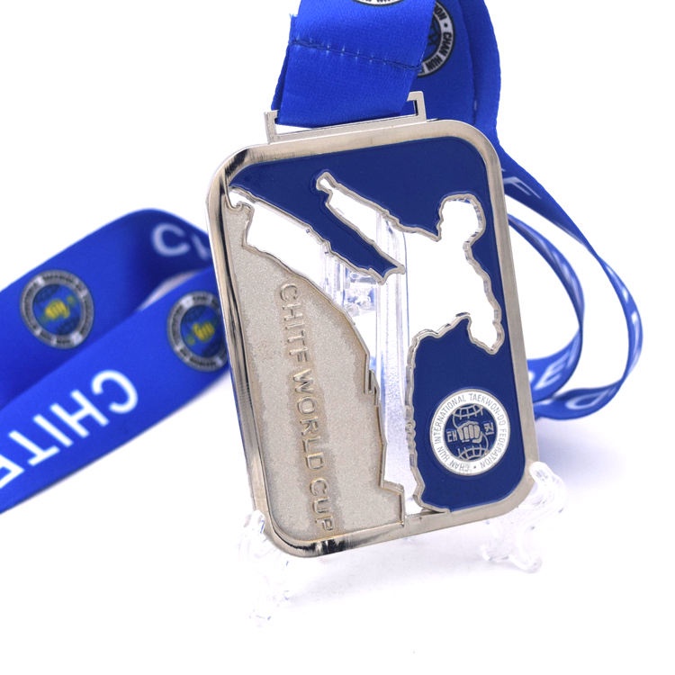 High Quality Factory Gold CHITF Cup Korea Taekwondo Medallion Fighting Wresting Judo Boxing Karate Martial Arts Medal Awards