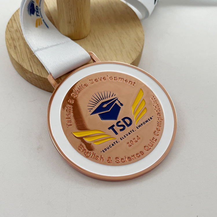Manufacturer Customized Logo Zinc Alloy Die Casting Award Medals Trophies Company Skills Deveiopment Honor Medal With Ribbon