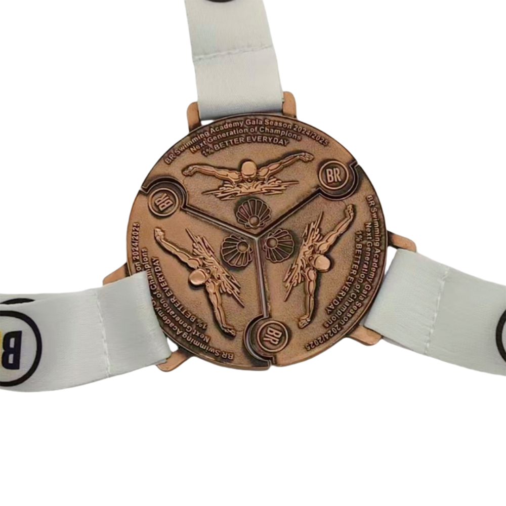 Manufacturer Customized Gold Silver Sports Combination Medal Gala Season Swimming Puzzle Metal Award Medal for Academy Events