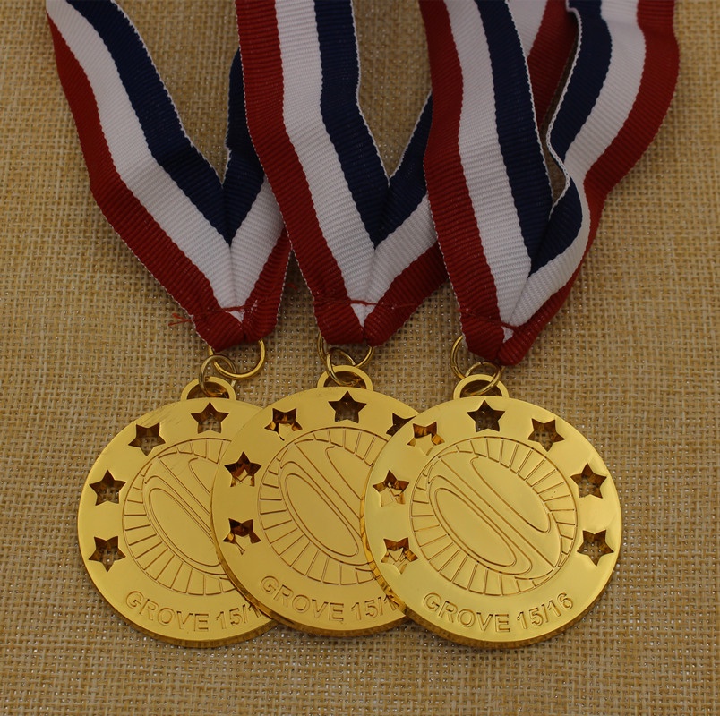 2016 Factory Supply Customized Metal Gold Rugby Medal