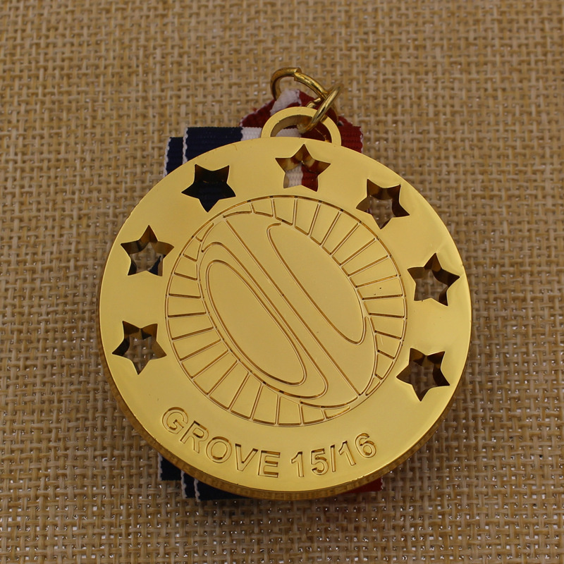 2016 Factory Supply Customized Metal Gold Rugby Medal