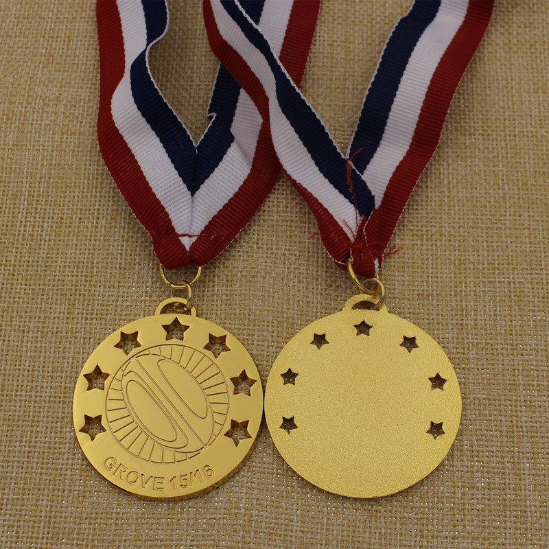 2016 Factory Supply Customized Metal Gold Rugby Medal