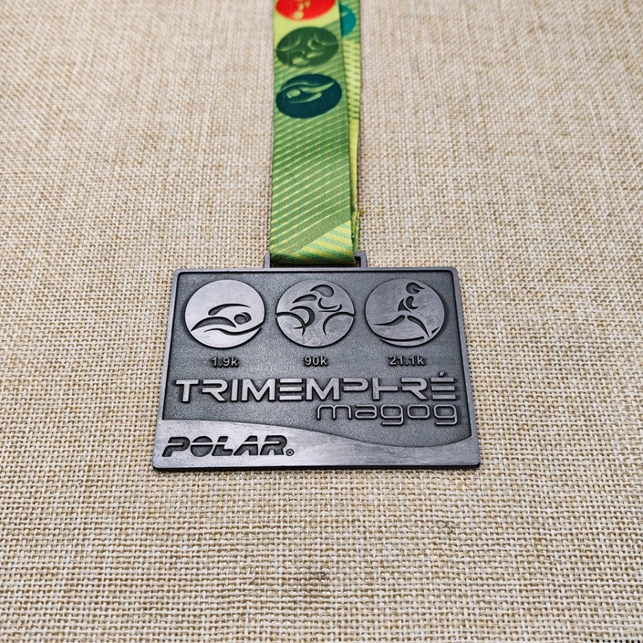 Unique Triathlon Medals with Soft Enamel for Event Winners