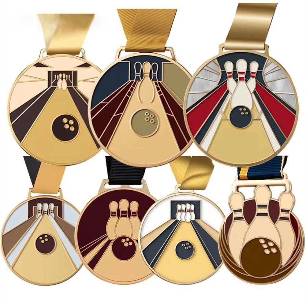 Wholesales Custom Soft Hard Enamel Bowling Sport Club Competition Trophies and Medals
