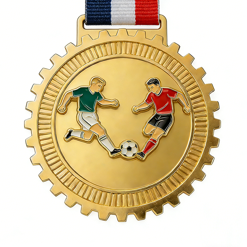Custom metal enamel badges, sports medal stands, USA-Canada-Mexico 2026 FIFA World Cup football medals