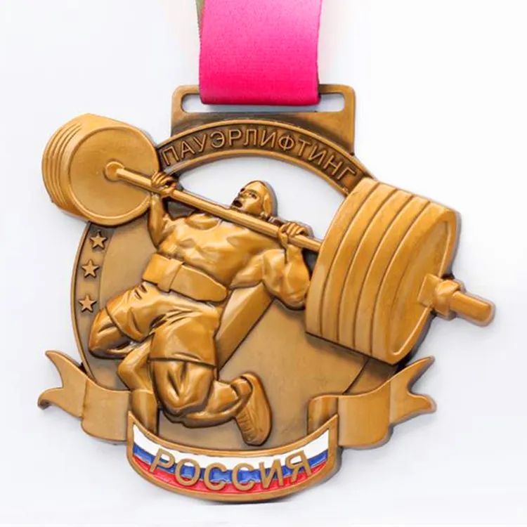 Custom metal medals for basketball, weightlifting, local individual medals, championship league brass sports medals