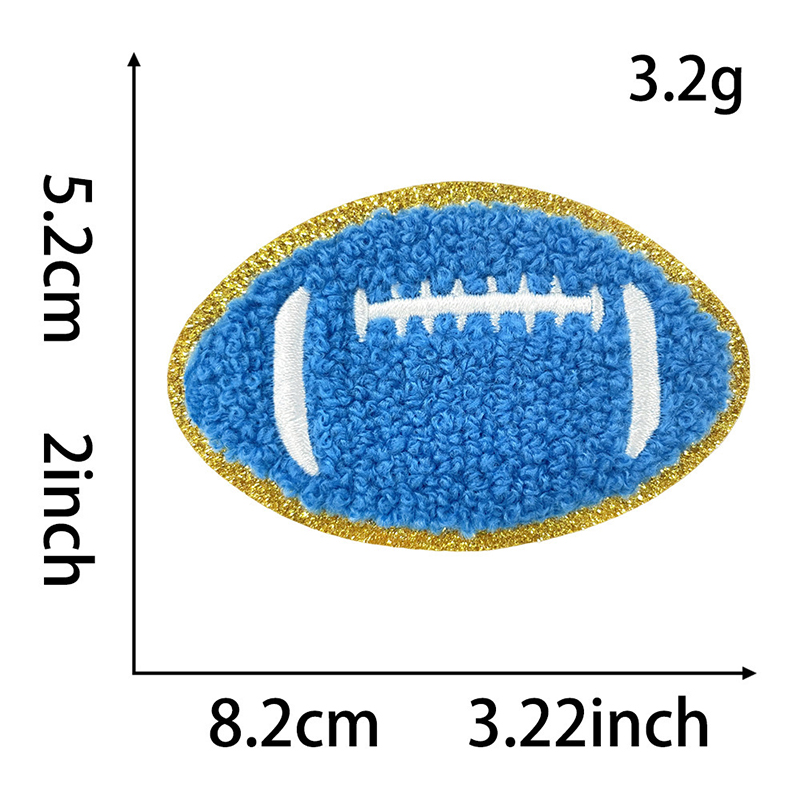 Football, basketball, rugby, baseball, chenille towel embroidery, computer embroidery, label embroidery, fabric patch, football accessories