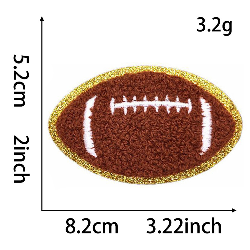 Football, basketball, rugby, baseball, chenille towel embroidery, computer embroidery, label embroidery, fabric patch, football accessories