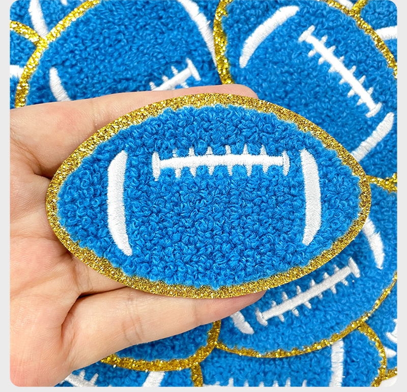 Football, basketball, rugby, baseball, chenille towel embroidery, computer embroidery, label embroidery, fabric patch, football accessories
