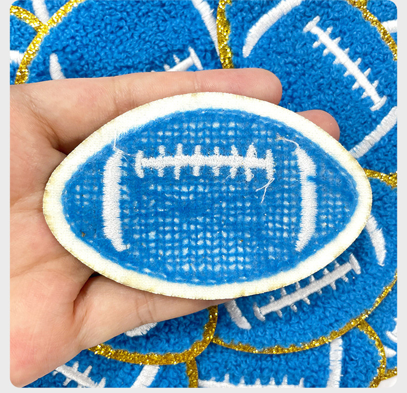 Football, basketball, rugby, baseball, chenille towel embroidery, computer embroidery, label embroidery, fabric patch, football accessories