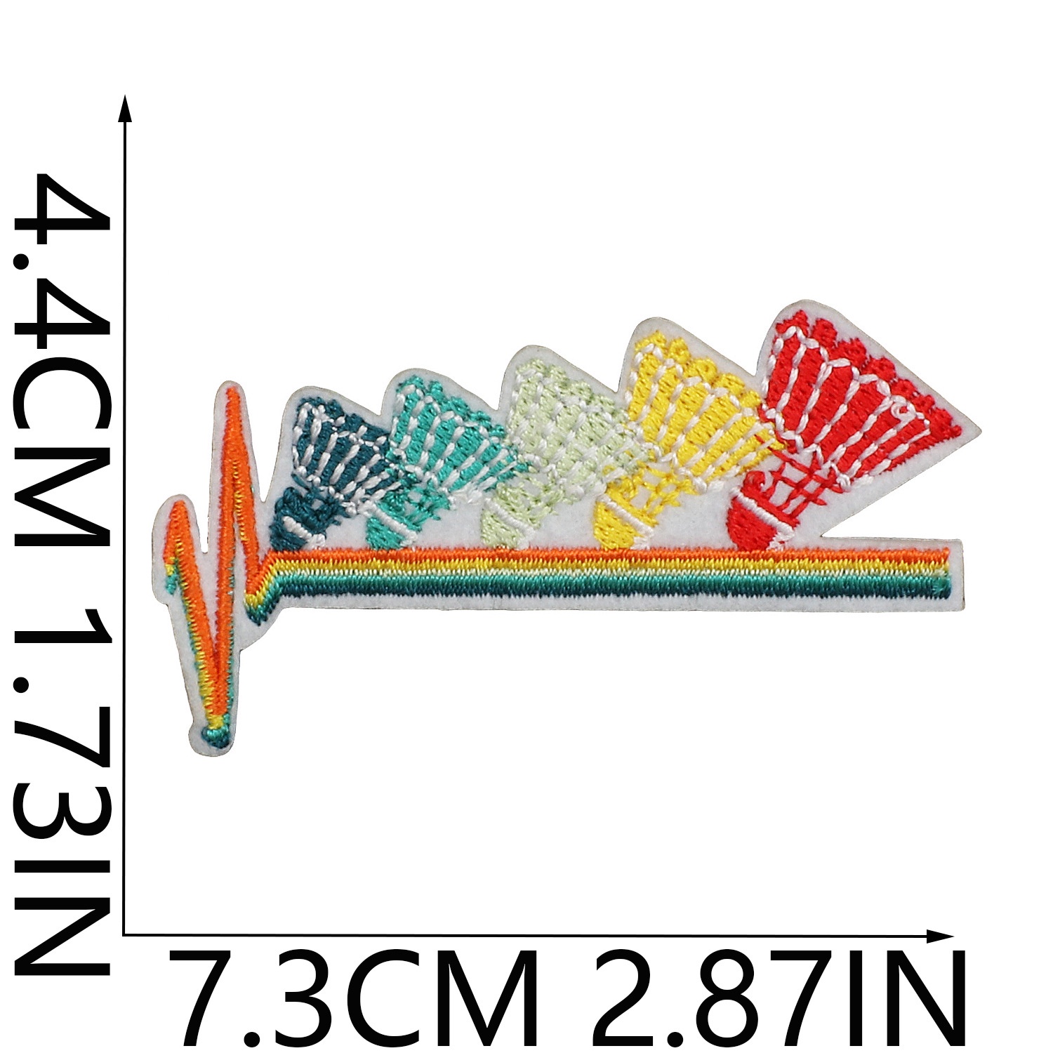 Sports-style embroidered fabric patches, sunglasses, badminton shuttlecock patches, racket embroidery pieces, badminton shuttlecock letter embroidery badges