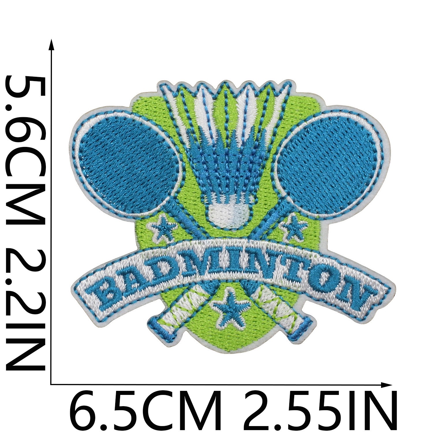 Sports-style embroidered fabric patches, sunglasses, badminton shuttlecock patches, racket embroidery pieces, badminton shuttlecock letter embroidery badges