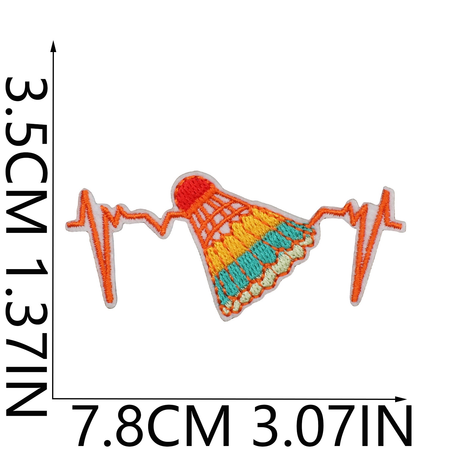 Sports-style embroidered fabric patches, sunglasses, badminton shuttlecock patches, racket embroidery pieces, badminton shuttlecock letter embroidery badges
