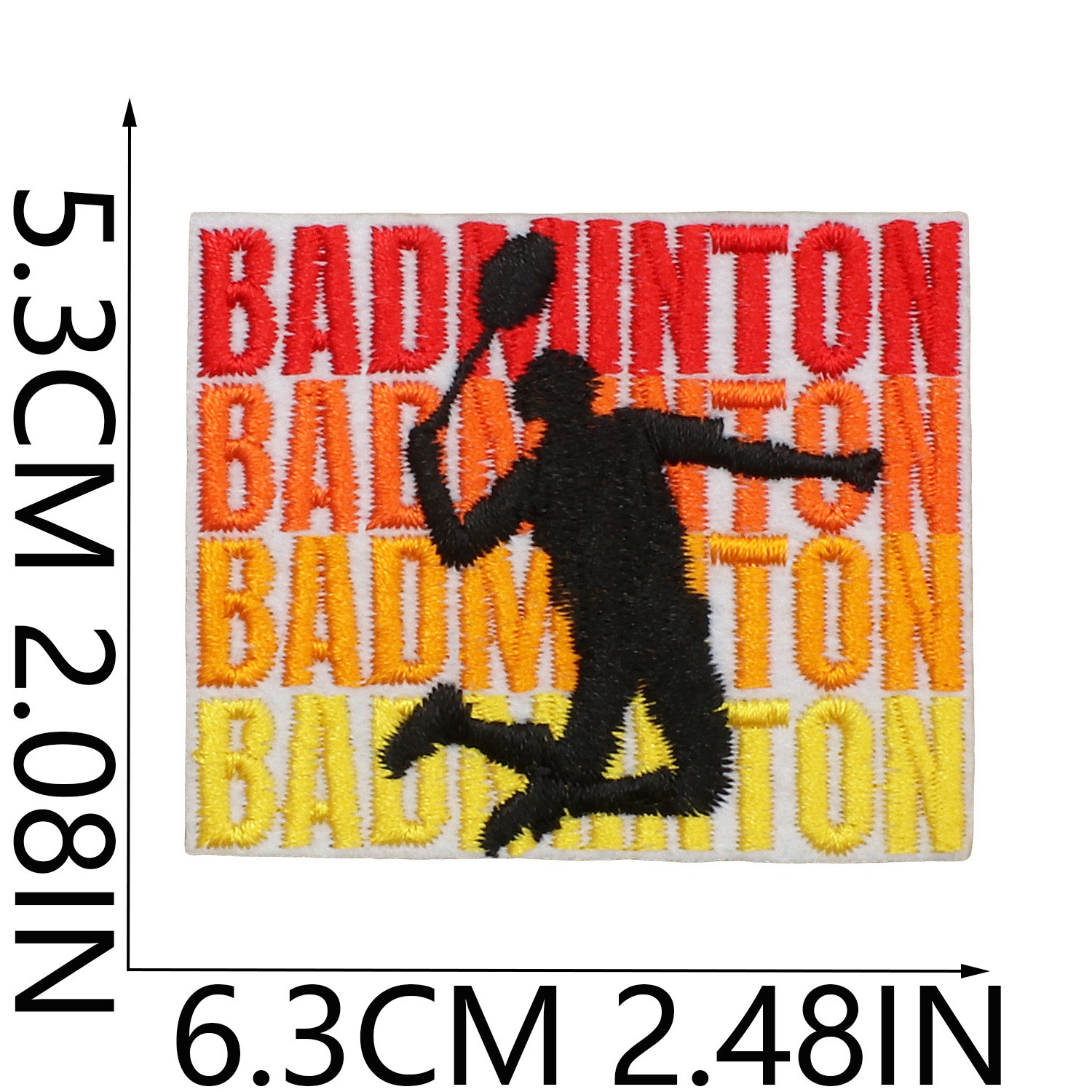 Sports-style embroidered fabric patches, sunglasses, badminton shuttlecock patches, racket embroidery pieces, badminton shuttlecock letter embroidery badges