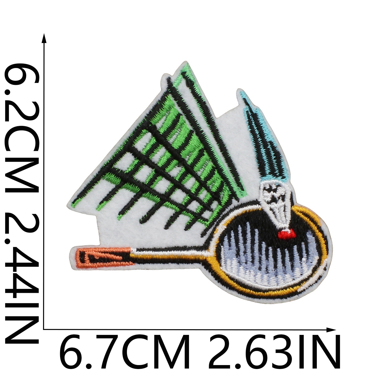 Sports-style embroidered fabric patches, sunglasses, badminton shuttlecock patches, racket embroidery pieces, badminton shuttlecock letter embroidery badges