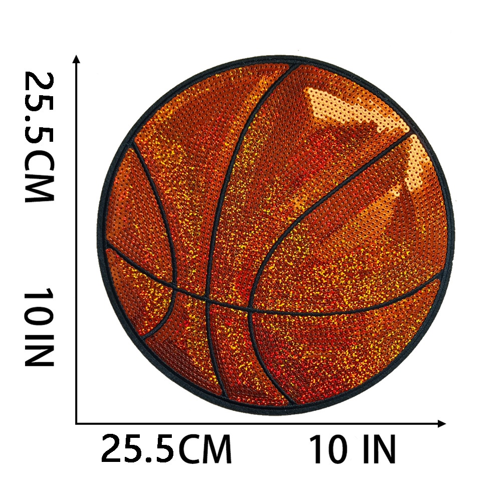 Extra Large 28cm Sequin Embroidery Patch for Balls, Sequins, Baseballs, DIY Adhesive-Backed Clothing and Backpack Patches