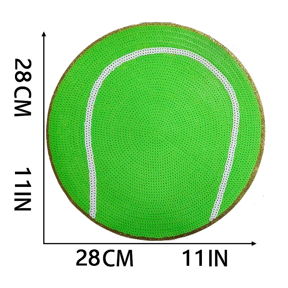 Extra Large 28cm Sequin Embroidery Patch for Balls, Sequins, Baseballs, DIY Adhesive-Backed Clothing and Backpack Patches