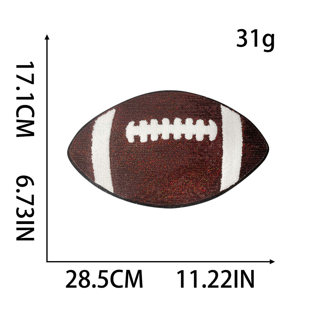Extra Large 28cm Sequin Embroidery Patch for Balls, Sequins, Baseballs, DIY Adhesive-Backed Clothing and Backpack Patches