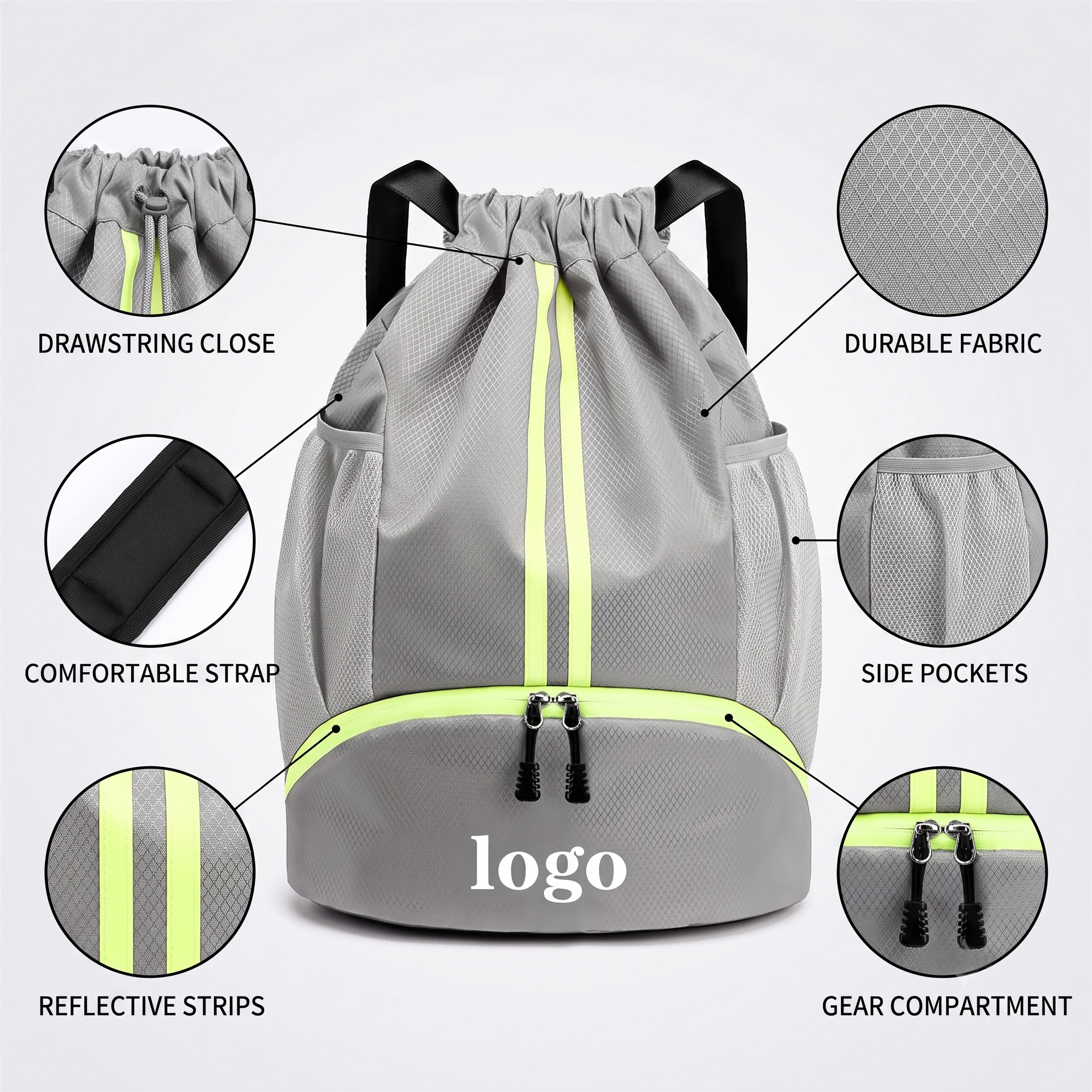Waterproof phone waist bag with customizable logo, unisex, sweatproof running belt, suitable for yoga, leisure, competition and other occasions.