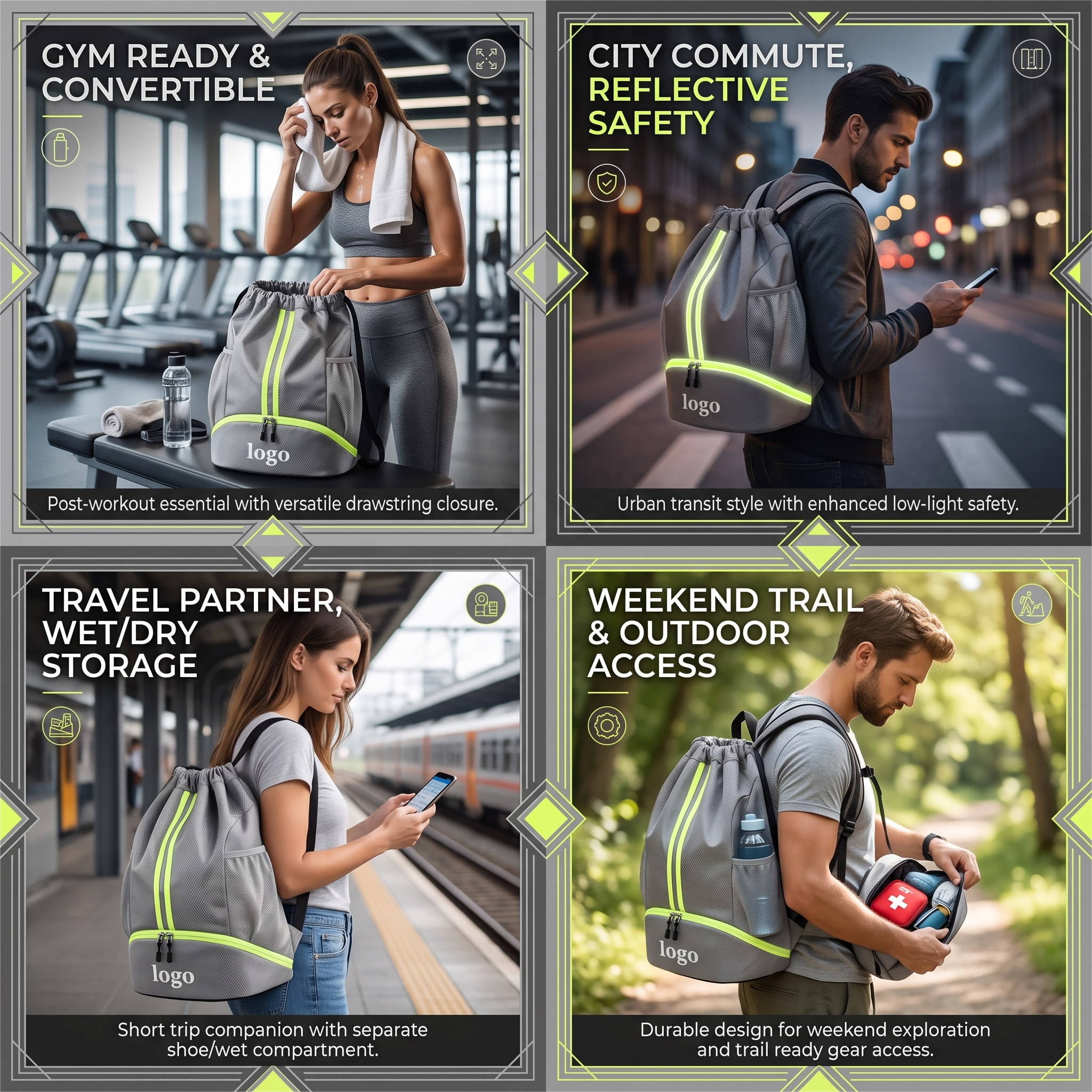 Waterproof phone waist bag with customizable logo, unisex, sweatproof running belt, suitable for yoga, leisure, competition and other occasions.