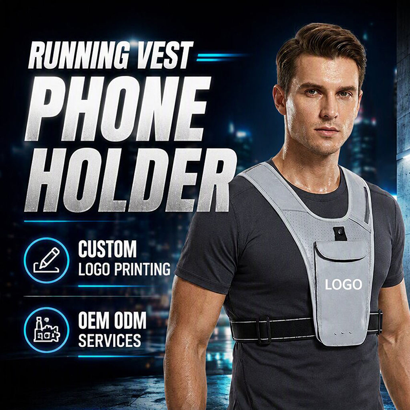 Custom Lightweight Chest Pack Adjustable Reflective Logo Trail Waterproof Running Vest Phone Holder for Tactical Vest Marathon