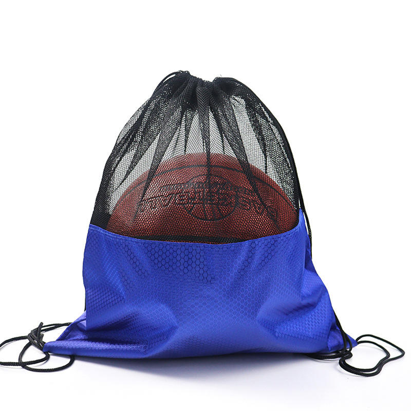 Custom logo Sports Mesh Drawstring Backpack for Basketball