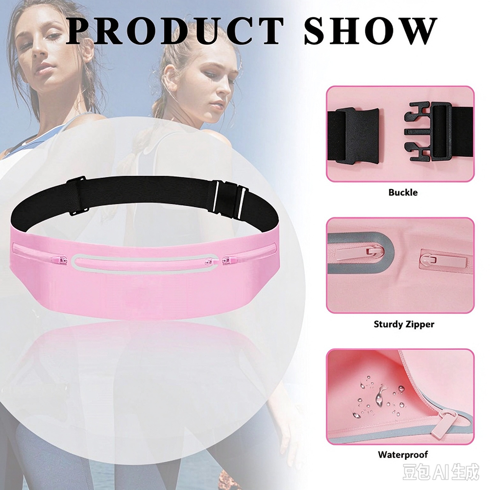 Custom logo Waterproof Phone Fanny Pack for Women Men Sweatproof Running Belt for Yoga Leisure Race Waist Bag