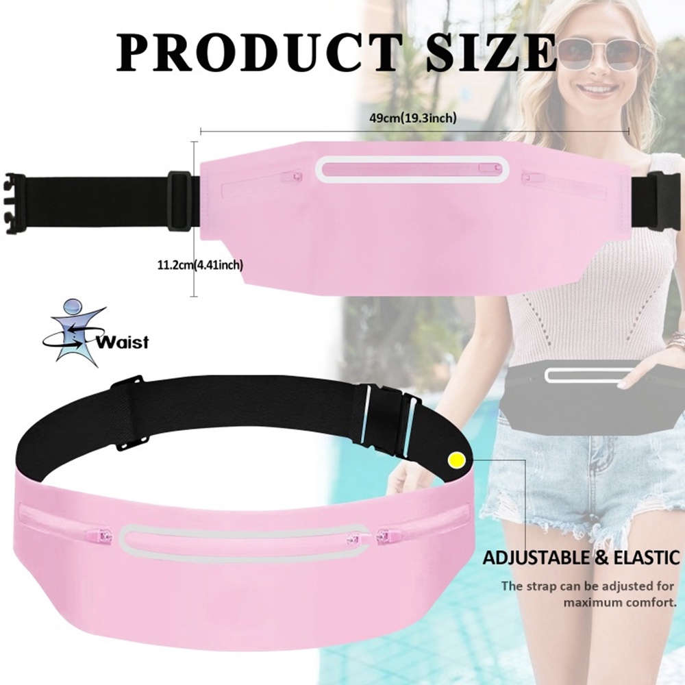 Custom logo Waterproof Phone Fanny Pack for Women Men Sweatproof Running Belt for Yoga Leisure Race Waist Bag