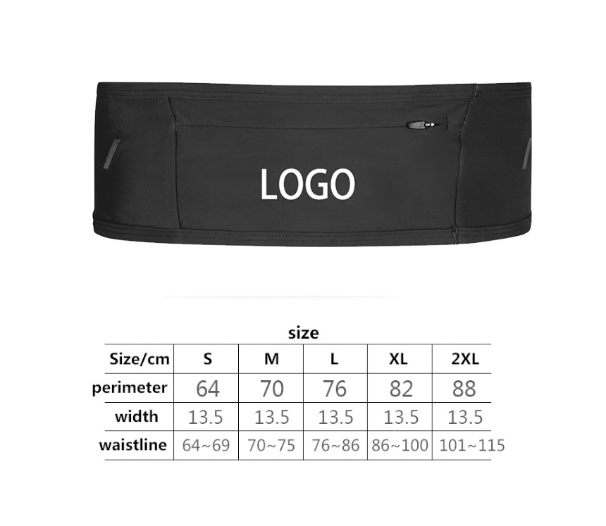 Customized Sports Waist Fanny Pack Hydration Bag Polyester Zipper Closure for Hiking Running Men Women Waist Bag