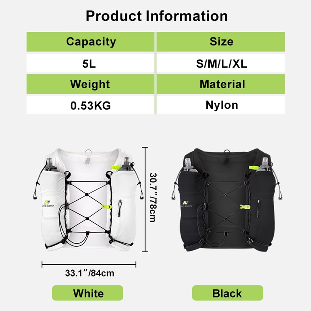 Fashionable Reflective Running Vest Backpack Hydration Bladder Zipper String Closure Waterproof for Hiking Other Outdoor Sports