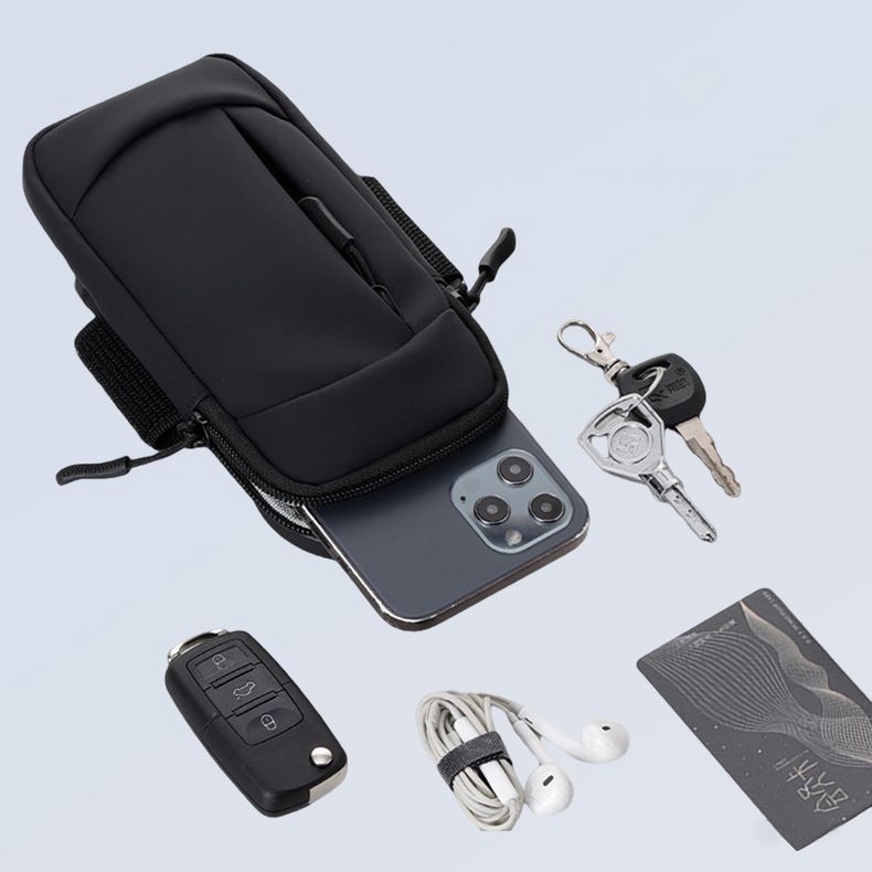 Customized waterproof running phone case, unisex, outdoor fitness, ultra-thin wristband, sports armband, wrist style.