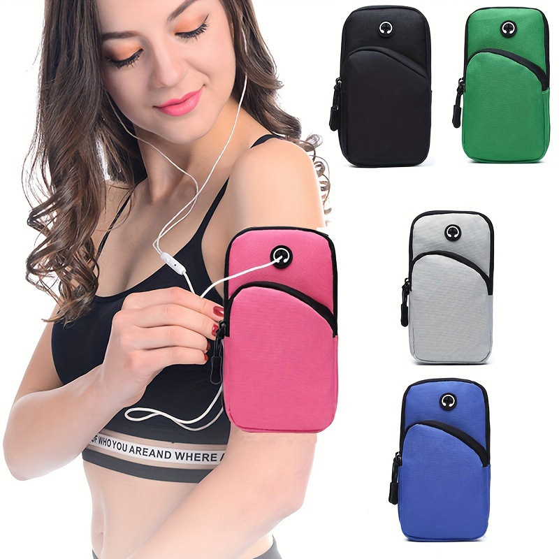 Women's Small Handbag with Cell Phone, 6.5-inch, Outdoor Sports Music Wristband, Portable Small Bag for Men, Free Logo Printing